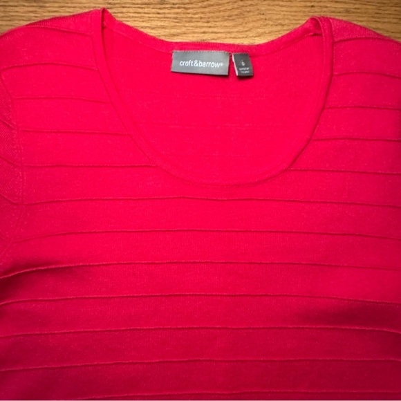 Croft & Barrow Hot Pink Short Sleeve Women’s Casual Top Size S - Picture 8 of 16